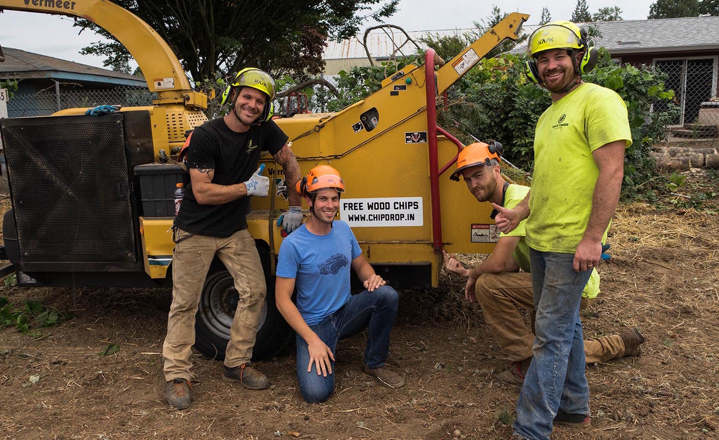 Founder Bryan Kappa with the crew from Urban Timber